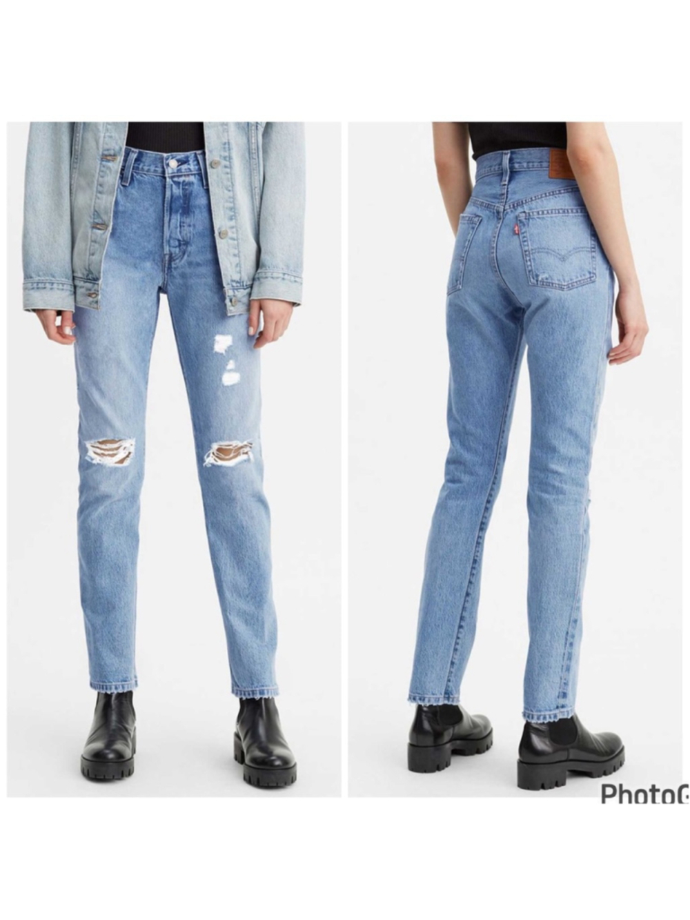 Levi’s 501 Original Fit Jeans Size 24 Blue High Rise Straight Leg Button Fly